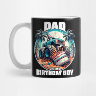 Monster Truck Dad Of The Birthday Boy For Dad Men Mug